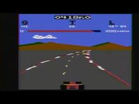 une photo d'Ã©cran de Pole Position sur Atari 2600